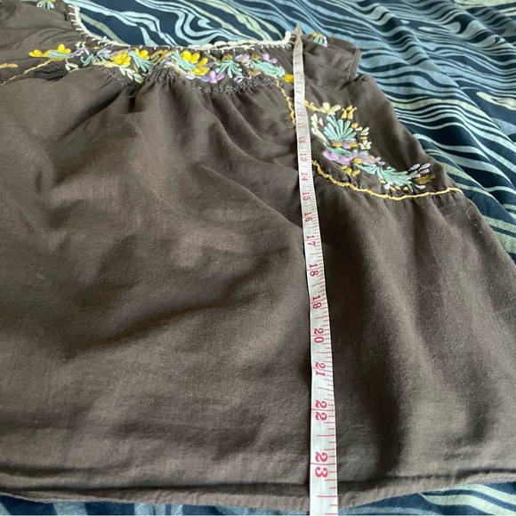 V1053 FREE PEOPLE Floral Embroidered Cotton Top - Picture 4 of 6